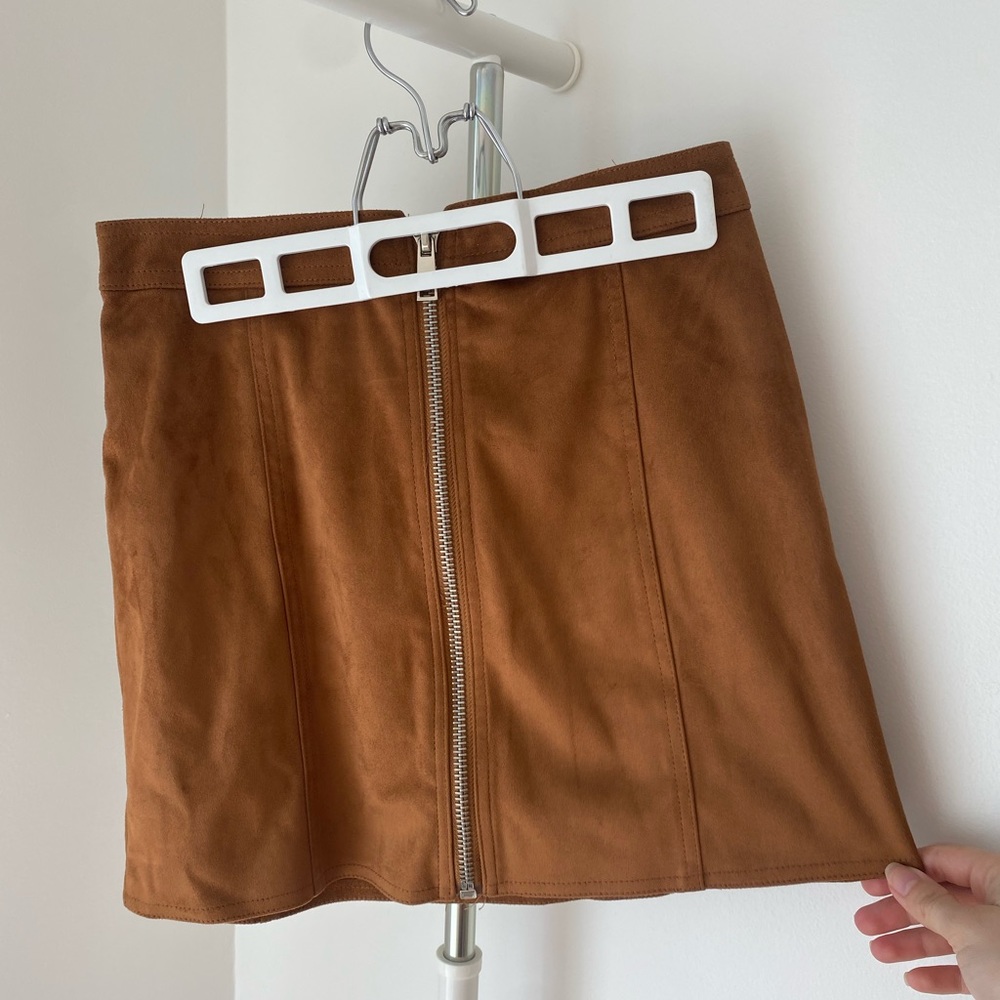 Suede skirt